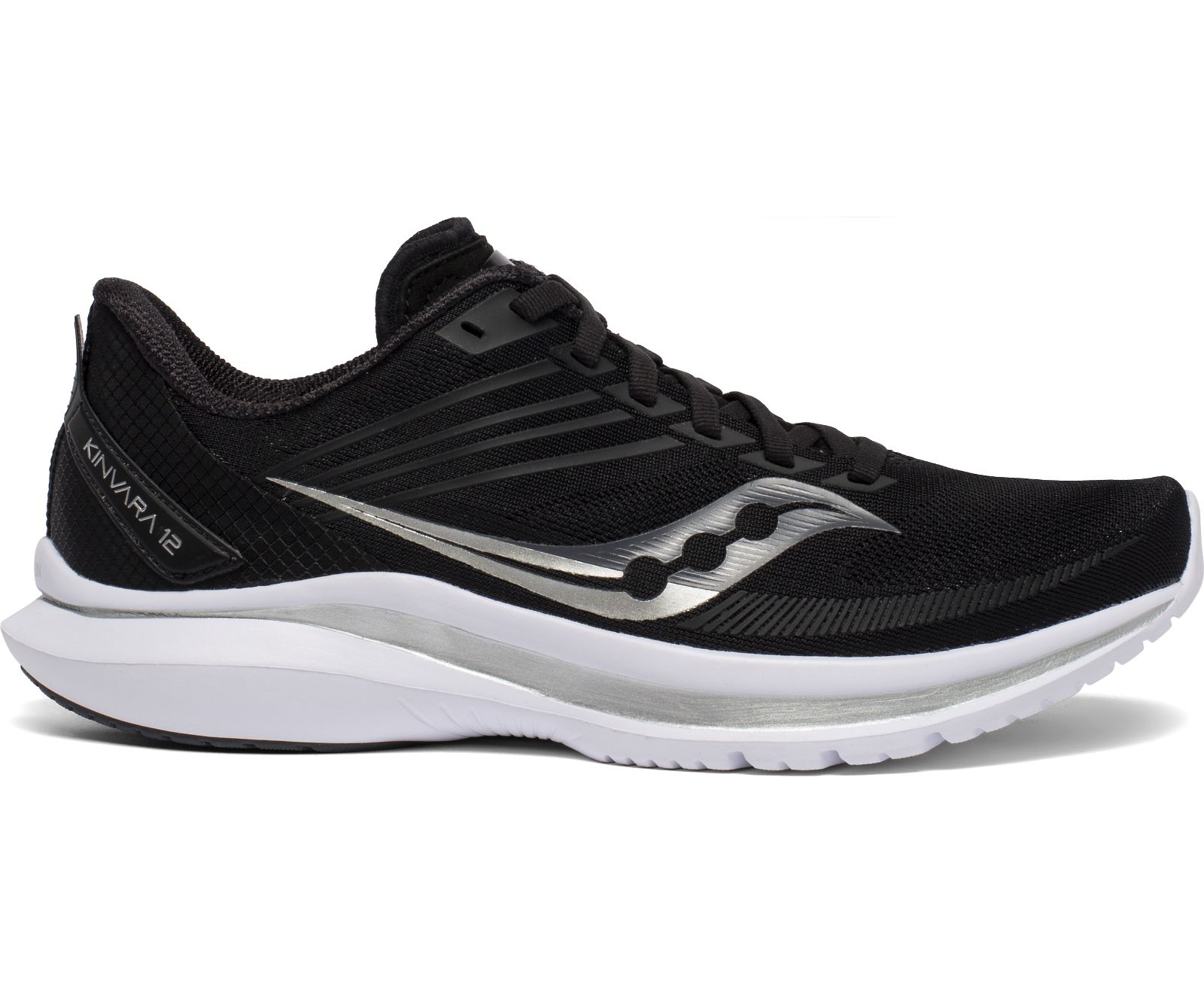 Women\'s Saucony Kinvara 12 Running Shoes Black / Silver | Singapore 168SGLO